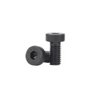 5 pcs M3 M4 M5 Hex Hexagon Socket Thin Low Short Cap Head Screw Bolts Grade 12.9 Steel Black(10mm,M3-20pcs)