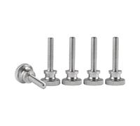 5 Pcs M5 x 16mm Stainless Steel Thumb Screws Bolts Knurled Head Thumb Screws Round Flat Head Thumb Screw Threaded Hand Bolts Knurled Grip Knobs Hand Twist Screws