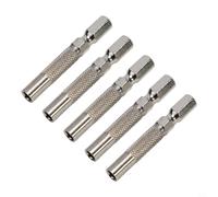 5 Pcs Magnetic Hex Shank Adapter 6.35mm to 4mm for Electric Screwdriver, Fits 1/4 Inch Insert Bit Socket, Chrome-Vanadium Steel Holder