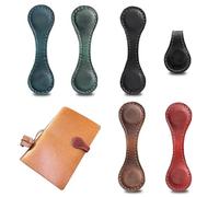 5 PCS Magnetic Leather Bookmarks, Vintage Leather Book Mark Magnet Double-Sided Page Markers Retro Book Page Holder for Women Children Book Lovers
