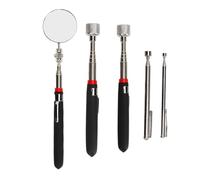 5 Pcs Magnetic Pickup Tool Set with Telescoping Grabbers and Inspection Mirror, 15LB 10LB 3.5LB 1.5LB Extendable Magnetic Pick Up Tools for Narrow Spaces and Vehicle Repair