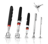 5 PCS Magnetic Telescopic Pick-up Tool Extendable Magnetic Handheld Tool Grabber Grabber Stick Pen Collector with Pocket Clip for Retrieving Metal Objects from Hard to Reach Places Gifts for Men