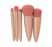 5 Pcs Makeup Brush Set with Mirror Case, Travel Makeup Brushes for On-the Beauty, style to 3