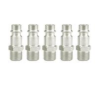 5 Pcs Male Thread Quick Release Connectors Air Line Coupler Connectors 1/4" BSP Hose Fittings for Air Line