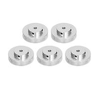 5 Pcs Mechanical Pulleys, Timing Belt Pulley for Printer and Milling Machine, 60 Teeth Aluminum Alloy Synchronous Pulley with 5mm Bore, Easy Assembly Accurate