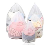 5 PCS Mesh Laundry Bags with Drawstring, Washing Machine Bags in 5 Sizes Organizer Washing Bag for Clothes Underwear Socks