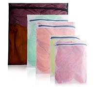 5 Pcs Mesh Laundry Wash Bag, 60x60cm / 50x40cm / 38x30cm Large Fine Laundry Bags with Zips Reusable Washing Machine Wash Bags for Clothes, Socks, Underwear, Bra, Delicates, Trainers (1XL+2L+2M)
