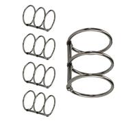 5 Pcs Metal Binder Rings Snapped Split, Black 30X2.4X40, A 30X2.4X40