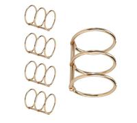 5 Pcs Metal Binder Rings Snapped Split, Light Gold 30X2.4X40