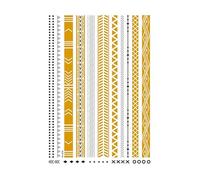 5 pcs Metal Bronzing Hot Silver Color Bracelet Bracelet Waterproof Durable Flash Arrow Temporary Tattoo Simulation Tattoo