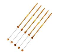 5 Pcs Metal Crochet Needle Set Ergonomical Crochet Hook Multifunctional Beads Knitting Needle Supplies for