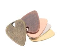 5 Pcs Metal Guitar Picks Set Antique and Rose Durable and Picks for Electric and Acoustic Guitars for Musicians and