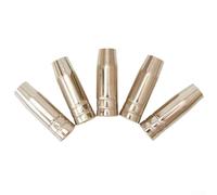 5 Pcs MIG MB15 Conical Nozzle Shroud for Welding Torch, Gas Diffuser Push On Welder Accessories 18mm OD 12mm ID 54mm Length Compatible with MB15