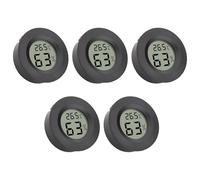 5 Pcs Mini Digital Reptile Thermometer Hygrometer, Temperature Humidity Meter for Terrarium Vivarium, Small LCD Display with Celsius Fahrenheit Switchable, for Bearded Dragon Leopard Gecko Snake Tank
