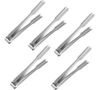 5 Pcs Mini Ice Mini for Food - Small Portable Tongs - Sweet Tongs for Pick Mix for Food, Sweets, Bread, Cake, Appetizers, Tea, Coffee, Kitchen, Wedding Party
