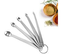 5 Pcs Mini Measuring Spoon Set, Premium Stainless Steel, Baking & Cooking Tools