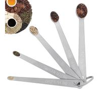 5 Pcs Mini Measuring Spoons Set, Stainless Steel Small Measuring Spoons for Home Kitchen Baking Cooking Easy to Read Tad 1/4 TSP, Dash 1/8 TSP, Pinch 1/16 TSP, Smidgen 1/32 TSP, Drop 1/64 TSP