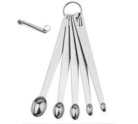 5 Pcs Mini Measuring Spoons Set,Stainless Steel Small Measuring Spoons,Tiny Measure Spoon,1/4 TSP, 1/8 Dash, 1/16 Pinch, 1/32 Smidgen, 1/64 Drop,for Home Kitchen Baking Cooking Gifts