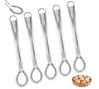 5 Pcs Mini Whisk, Stainless Steel Hand Whisk, Spring Coil Wire Egg Beater, Egg Whisk for Coffee Sauce Milk Mixing