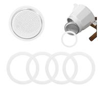 5 PCS Moka Pot Gasket Seals with Mocha Pot Filter Replaceable Coffee Machine Gasket Filter Silicone 6 Cup Gasket for Stovetop Espresso Maker Replacement