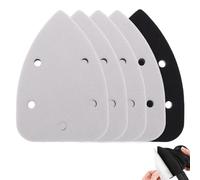 5 Pcs Mouse Detail Sanding Interface Pad, 98mm*140mm Hook & Loop | Foam Triangle Sanding Pads with 5 Holes for Detail Sanding, Foam Interface Mouse Sander Sandpaper Backing Pad for Sander