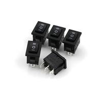 5 PCS MR-1 Series 3-Pin SPDT Momentary MOM-OFF-MOM Self-Reset Mini Rocker Switch 12A/125VAC