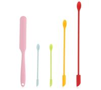 5 PCS Multicolor Facial Spatula Set Silicone Cosmetics Lotion Spatula Makeup Spatulas Beauty Spatula Reusable Rubber Spatula Beauty Silicone Stir Sticks for Cosmetic Kitchen Bottles