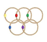 5 Pcs Multicolor Rope Ring Toss Game Replacement Parts, Outdoor Toss Rings for Speed and Agility Practice Game,Yard Games Lawn Games for Party