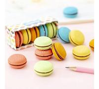 5 Pcs Multicolour Scented Macaron Erasers,Sweet Mistakes Macaron Erasers, Scented, Fun for School, Home, or Office Writing and Correction Supplies, Standard Pencil Erasers