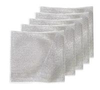 5 Pcs Multipurpose Wire Dishwashing Rags for Wet and Dry, Double-layer Reusable Easy to Clean Lint Free Cleaning Cloths, Multifunctional Non-Scratch Wire Dish Cloths Kitchen Cleaning Wire Dish Towels