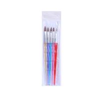 5 Pcs Nail Art Liner Brushes Set Striping Dotting Painting Pen for Fine Lines Short Strokes Small Details Filling Colors Design Beautiful Patterns with Nylon Hair Home Professional Salon Use