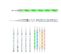 5 Pcs Nail Dotting Pen Marbleizing Dotting Painting Pen Polish Carving Tool, 5 Pcs Nail Art Brushes, Nail Art Brush Pen Paint Manicure Dot Set - Multi-Colored