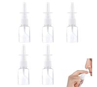 5 pcs Nasal Spray Bottles Refillable Fine Mist Sprayers Empty Nose Mist Sprayer,Essential Oils Continuous Fine Mist Plastic Water Spray Saline Bottle,Refillable Empty Spray Bottle for Home Outdoor