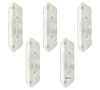 5 Pcs Natural White Quartz Crystals, Polished Gemstones for Crafts, Home Décor, Gifts, Unique Stones for Stress Relief, Energy Balance