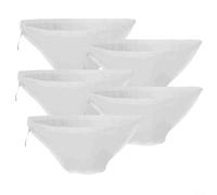 5 PCS Nylon Mesh Cheese Cloth Bag for Straining Plant Milks Juicing For Cooking Baking Vegetable Moisture Control and Dumpling Prep (37x12x14cm)