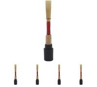 5 Pcs Oboe Reeds Medium Soft for Students and Performers, Handcrafted Natural Reed with Red Line, 2.9 in / 73.8 mm Length, Easy to Play Full Range, Individual Protective Packaging