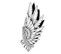5 pcs of arm herbal tattoo stickers, waterproof for women, long-lasting wings, collarbone, back, chest