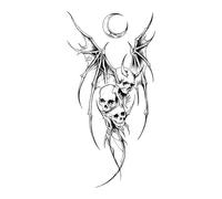 5 pcs of herbal tattoo stickers, semi permanent, male waterproof, long-lasting, arm, back, chest, and leg simulation