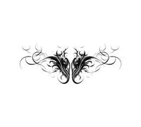 5 pcs of herbal tattoo stickers, waterproof and durable, suitable for both male and female personalities, suitable for the abdomen and waist