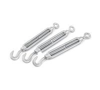 5 pcs of M10 Hook - Eye Turnbuckle Tensioner for Wire Tension Garden Rope Hooks Cable Garden Support Wire Turnbuckle Strainer