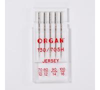 5 Pcs Organ Sewing Machine Needles, Ball Point Jersey Needles, Sizes 70/10, 80/12, 90/14, 100/16, Compatible with Household Sewing Machine