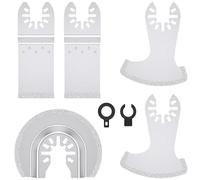 5 Pcs Oscillating Multi Tool Diamond Blades Oscillating Diamond Multitool Blade Set Mortar Cutting Saw Blades for Grout Removal and Tile Semicircle Blade