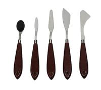 5 Pcs Painting Spatula Set Palette Scraper Set Mixing Scraper Tool for Watercolour Oil