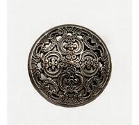5 Pcs Palace Style Hollow Metal Buttons for Coat Shirt Suit Jacket DIY Sewing Garment Decoration (Black, 15MM)