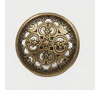 5 Pcs Palace Style Hollow Metal Buttons for Coat Shirt Suit Jacket DIY Sewing Garment Decoration (Bronze, 25MM)