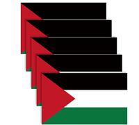 5 PCS Palestine Flag Sticker,6x3.5 in Palestinian Decal for Car Bumper Window Laptop
