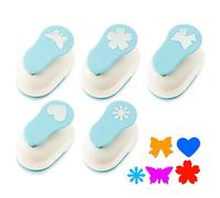 5 Pcs Paper Punches for Crafts with Various Shapes Craft Hole Punch flower Decorative Scrapbook Paper Puncher Heart Star Hole Punch Handmade Crafts for Scrapbooking, Cards, DIY Arts Fun Projects