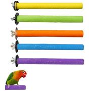 5 Pcs Parrot Perch, Bird Perches for Cage with Natural Claw and Beak Grooming, Budgie Perches for Cage, Colourful Bird Cage Perches for Budgies and Small Birds, 5 Assorted Colours