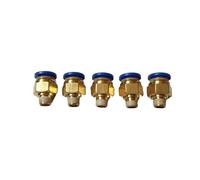 5 Pcs PC10-01 10mm Pneumatic Tube Push to Thread 1/8" PT Connect Quick Fitting
