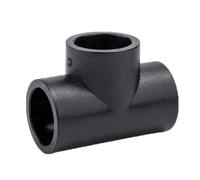 5 Pcs PE Black Corrosion-Resistant Three-Way Water Pipe Fittings 20 25 32 40 50MM Hot-melt Agricultural Industrial Irrigation Joint Accessories(20MM)